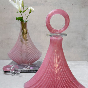 Hayden Pink Opulent Glass Vase - Home Artisan