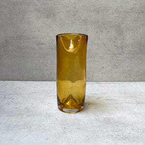 Varick Amber Opulent Glass Vase - Home Artisan