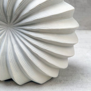 Nerida Shell White Ceramic Vase (Large) - Home Artisan