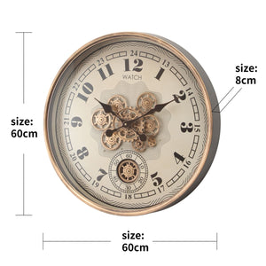 Adele Vintage Metal Wall Clock (24 inches) - Home Artisan