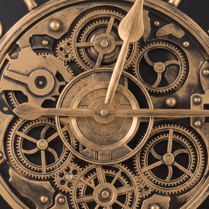 Magnus Black & Antique Gold Metal Wall Clock - Home Artisan