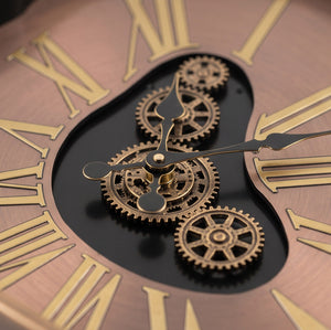 Vivienne Rose Gold Abstract Metal Wall Clock - Home Artisan