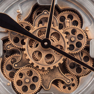 Victor Gunmetal & Gold Metal Wall Clock - Home Artisan