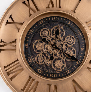 Reginald Antique Bronze Metal Wall Clock - Home Artisan