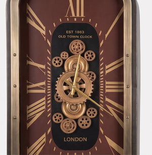 Chester Rectangular Vintage Bronze Metal Wall Clock - Home Artisan