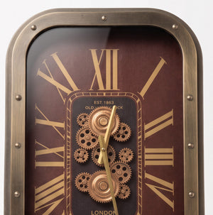 Marlowe Rectangular Vintage Bronze Metal Wall Clock - Home Artisan