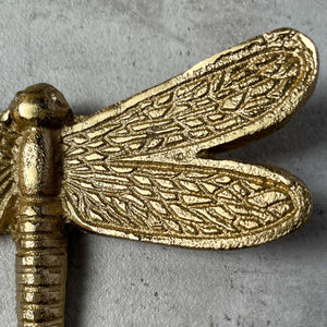 Seraphine Metal Dragonfly Wall Sculpture (Gold) - Set of 2 - Home Artisan