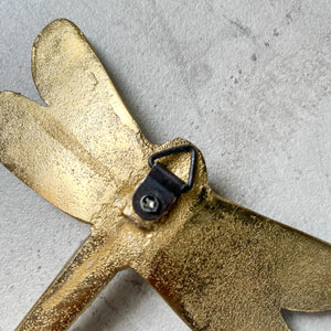 Seraphine Metal Dragonfly Wall Sculpture (Gold) - Set of 2 - Home Artisan