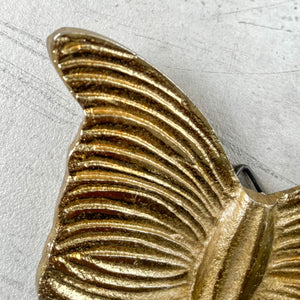 Alexandra Metal Butterfly Wall Sculpture (Gold) - Set of 2 - Home Artisan