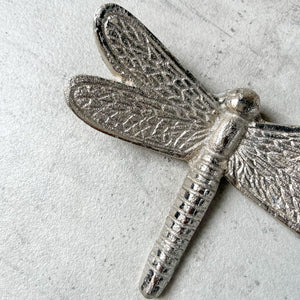 Seraphine Metal Dragonfly Wall Sculpture (Silver) - Set of 2 - Home Artisan