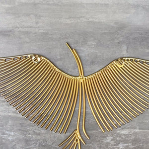 Graceful Flying Cranes Metal Wall Sculpture (Set of 6)