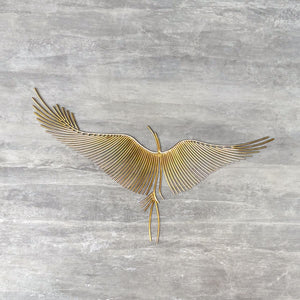 Graceful Flying Cranes Metal Wall Sculpture (Set of 6)