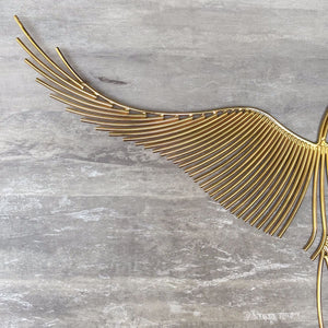 Graceful Flying Cranes Metal Wall Sculpture (Set of 6)