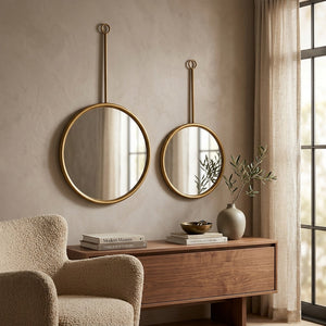 Aurelia Round Hanging Wall Mirror (Small) - Home Artisan