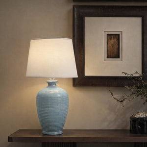 Celadon Blue Pottery Ceramic Table Lamp