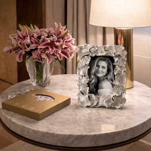 Isaia Silver Gingko Leaf Photo Frame (4x6)