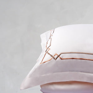 Mountain Trail Cream Cotton Sateen Bed Sheet by Veda Homes