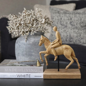 Horse with Rider Sculpture