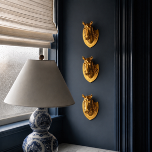 Golden Horse Wall Head Sculpture