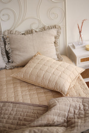Zen Blush Quilted Bedding Set (Set of 3) by Sanctuary Living - Home Artisan