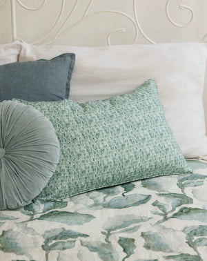 Cascade Teal Linen Bedspread by Sanctuary Living - Home Artisan