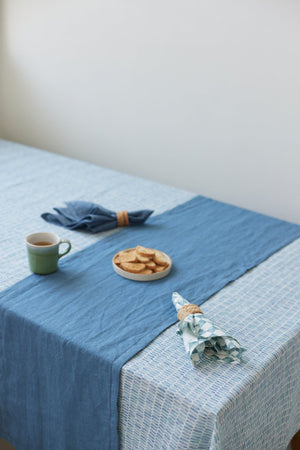 Checker Blue Table Napkin (Set of 2) by Sanctuary Living - Home Artisan