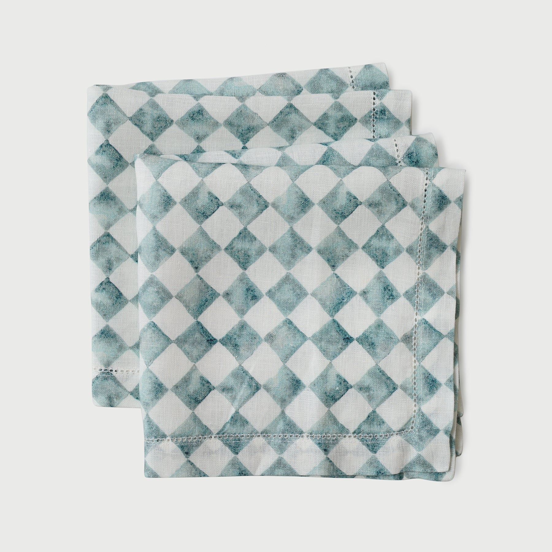 Checker Blue Table Napkin (Set of 2) by Sanctuary Living - Home Artisan