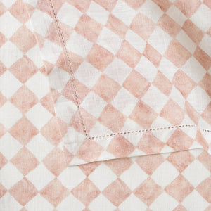 Checker Blush Table Napkin (Set of 2) by Sanctuary Living - Home Artisan
