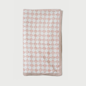 Checker Blush Linen Bedspread by Sanctuary Living - Home Artisan