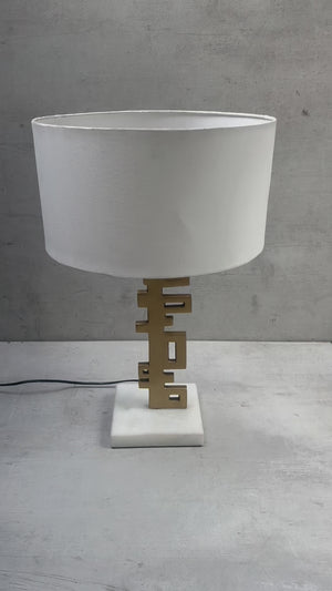 Faye Metal and Marble Table Lamp