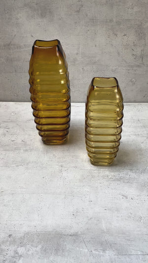 Caylee Amber Glass Vase (Small)