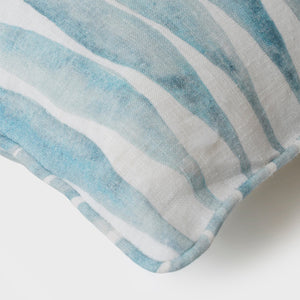 Ripple Blue Oblong Linen Cushion Cover by Sanctuary Living - Home Artisan