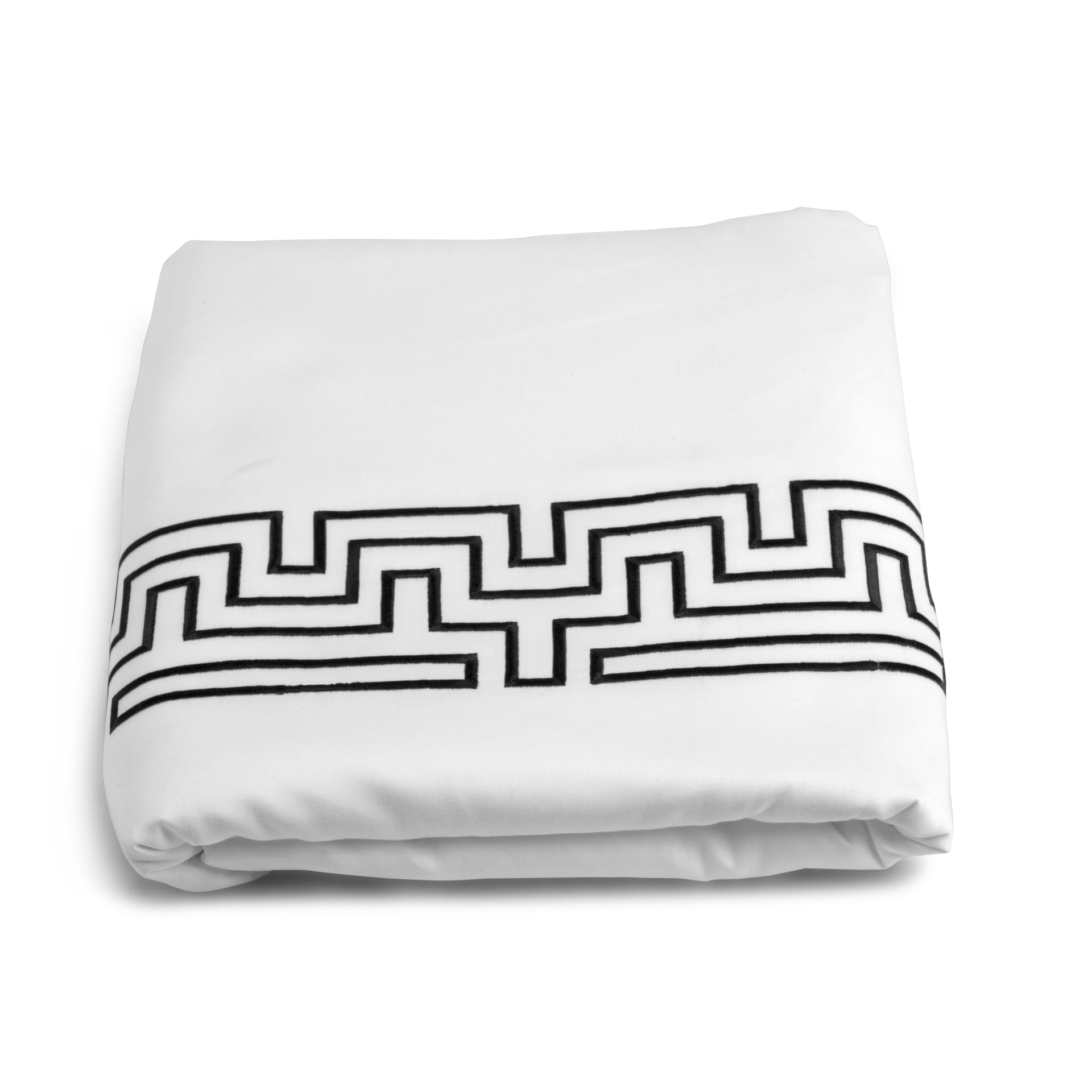 Maze White Duvet Cover by Veda Homes - Home Artisan