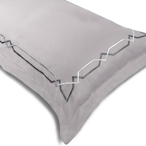 Mountain Trail Modern Grey Cotton Sateen Bed Sheet by Veda Homes