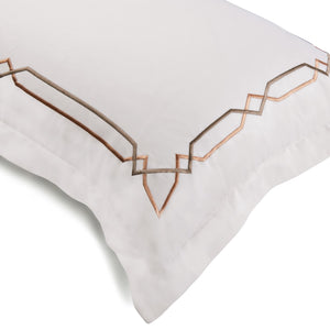 Mountain Trail Cream Cotton Sateen Bed Sheet by Veda Homes