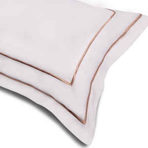 Classic Cream Cotton Sateen Bed Sheet by Veda Homes