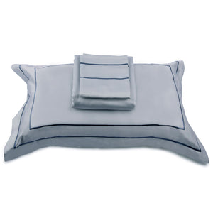 Classic Silver Olive Cotton Sateen Bed Sheet by Veda Homes