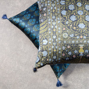 Blue and Green Printed Cushion Cover by Tapestry