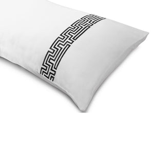 Maze White Cotton Sateen Bed Sheet by Veda Homes