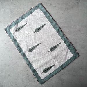 Malia Floral Meshwork Block Print Bed Cover