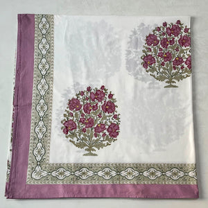 Irum Floral Pattern Hand Block Print Bed Sheet