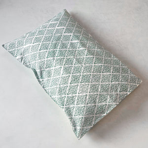 Faiza Floral Meshwork Hand Block Print Bed Sheet