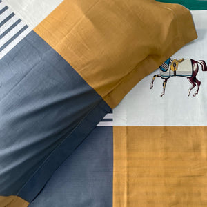 Elliot Equestrian Print Cotton Bed Sheet
