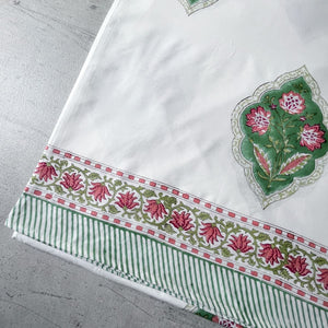 Anaira Floral Pattern Hand Block Print Bed Sheet