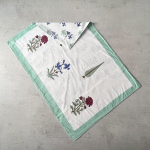 Zaira Floral Pattern Hand Block Print Bed Sheet