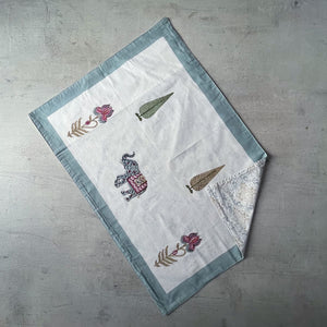 Zeinab Floral Pattern Hand Block Print Bed Sheet