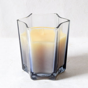 Starburst Smoky Glass Candle - Large