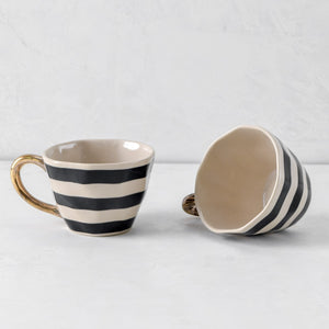 Camden Bold Stripe Handmade Ceramic Cup