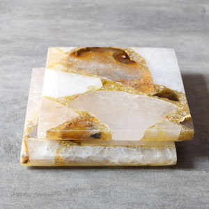 Valentina Composite Agate Coasters (Set of 2)