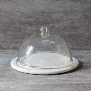 Flavio Marble and Glass Dome Server